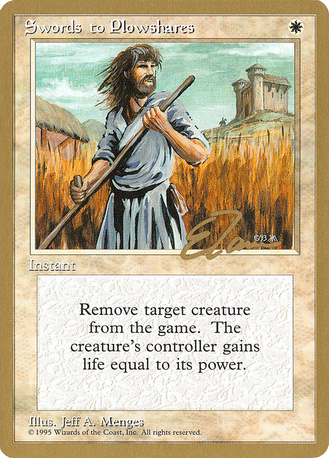 Swords to Plowshares (Eric Tam) [Pro Tour Collector Set] | Tacoma Games