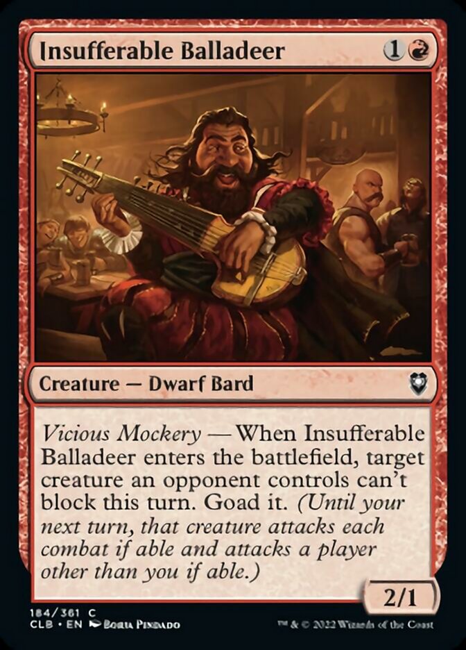 Insufferable Balladeer [Commander Legends: Battle for Baldur's Gate] | Tacoma Games