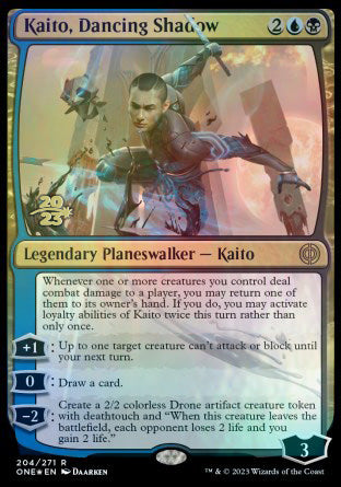 Kaito, Dancing Shadow [Phyrexia: All Will Be One Prerelease Promos] | Tacoma Games