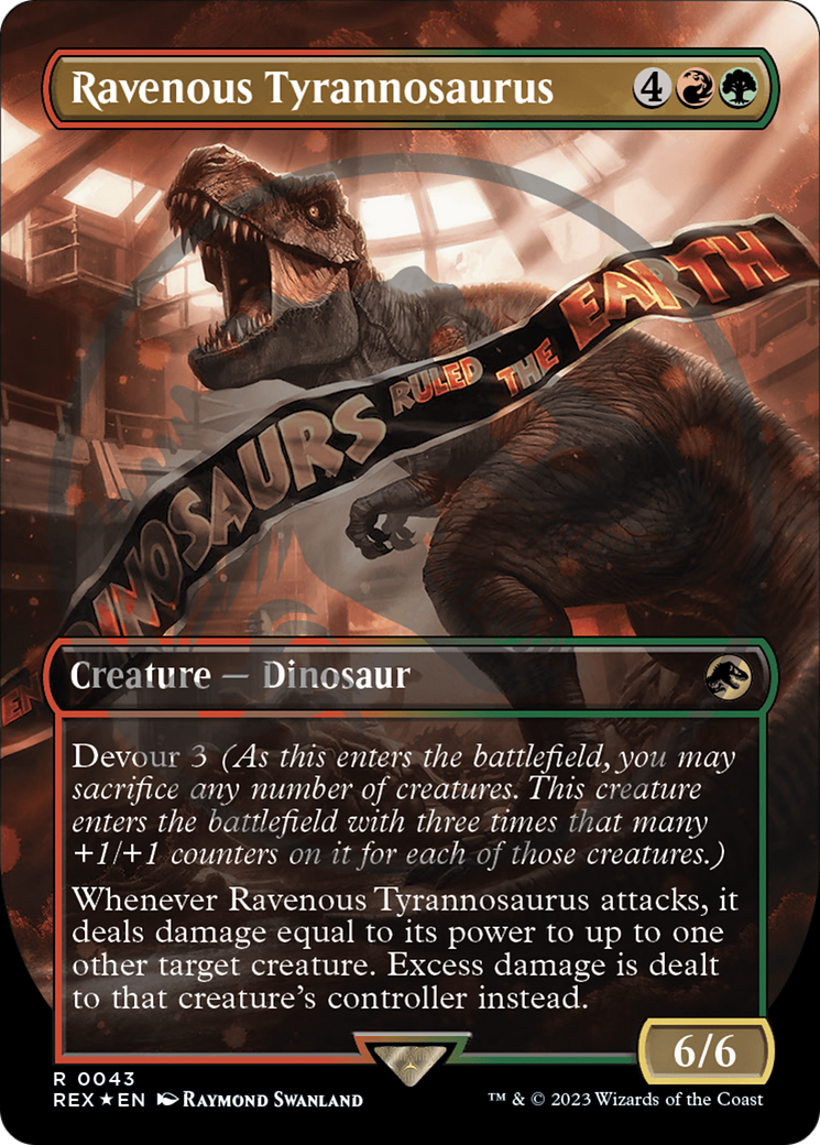 Ravenous Tyrannosaurus Emblem (Borderless) [Jurassic World Collection Tokens] | Tacoma Games