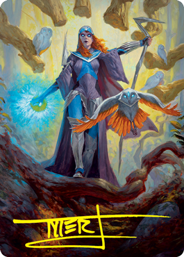 Kasmina, Enigma Sage Art Card (Gold-Stamped Signature) [Strixhaven: School of Mages Art Series] | Tacoma Games