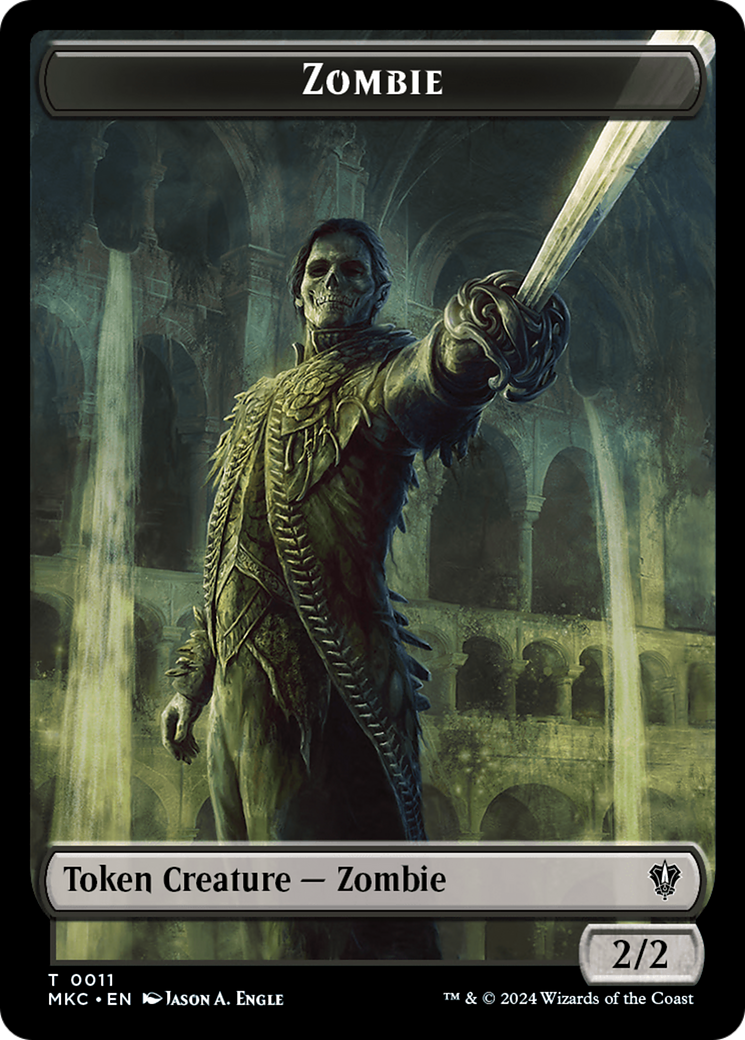 City's Blessing // Zombie Double-Sided Token [Murders at Karlov Manor Commander Tokens] | Tacoma Games