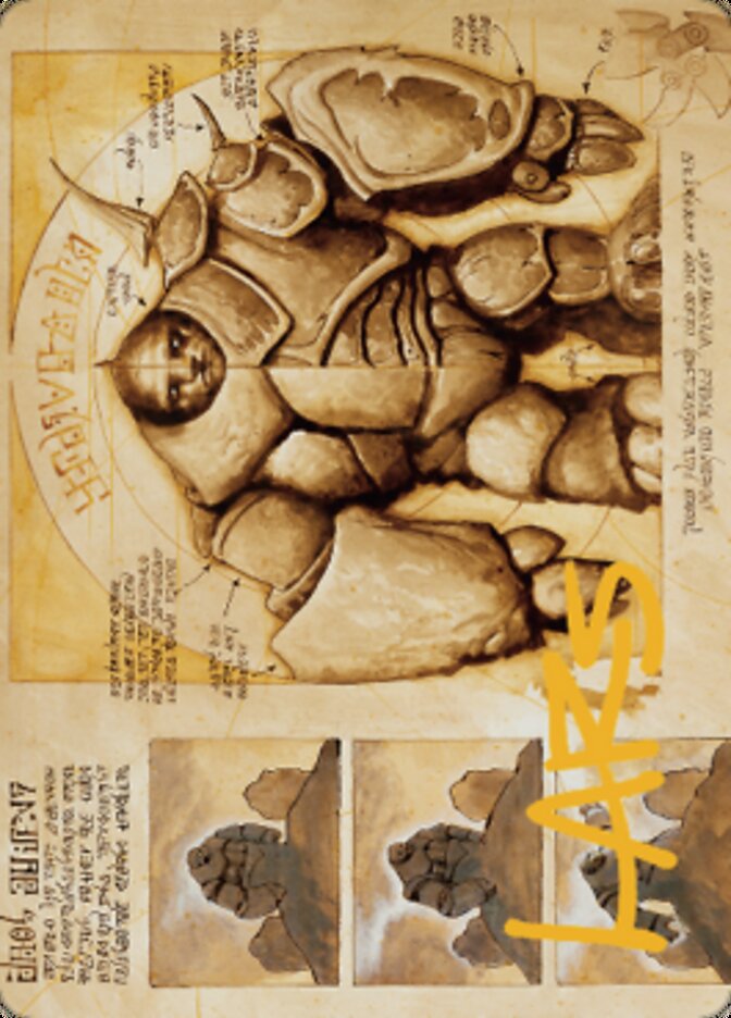 Precursor Golem Art Card (Gold-Stamped Signature) [The Brothers' War Art Series] | Tacoma Games