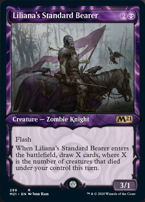 Liliana's Standard Bearer (Showcase) [Core Set 2021] | Tacoma Games