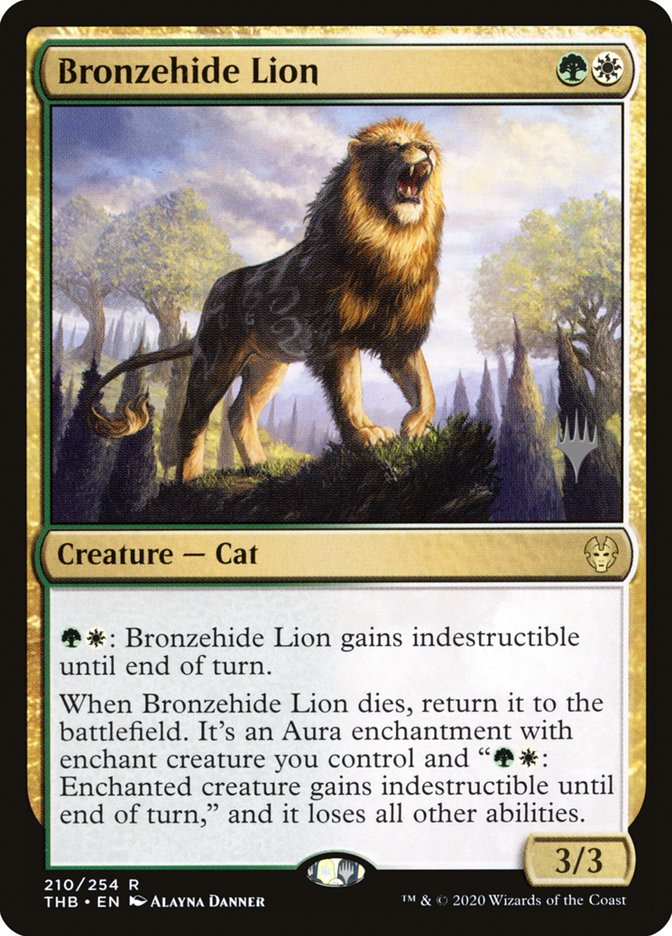 Bronzehide Lion (Promo Pack) [Theros Beyond Death Promos] | Tacoma Games