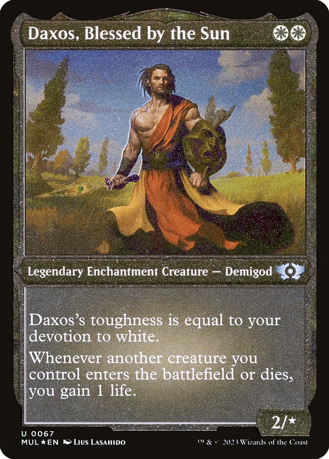 Daxos, Blessed by the Sun (Foil Etched) [Multiverse Legends] | Tacoma Games