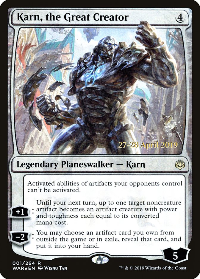 Karn, the Great Creator  [War of the Spark Prerelease Promos] | Tacoma Games