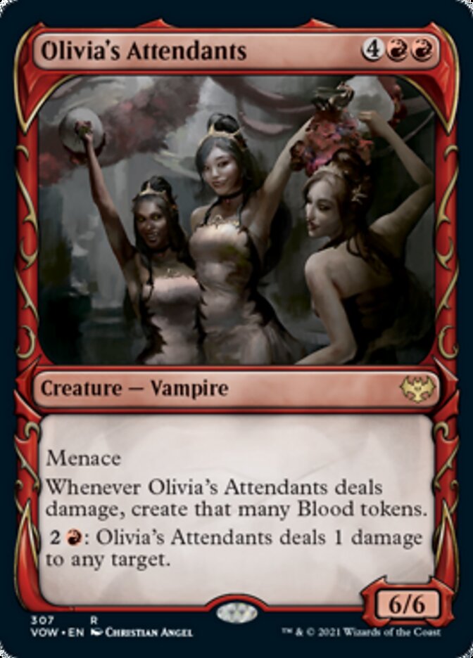 Olivia's Attendants (Showcase Fang Frame) [Innistrad: Crimson Vow] | Tacoma Games