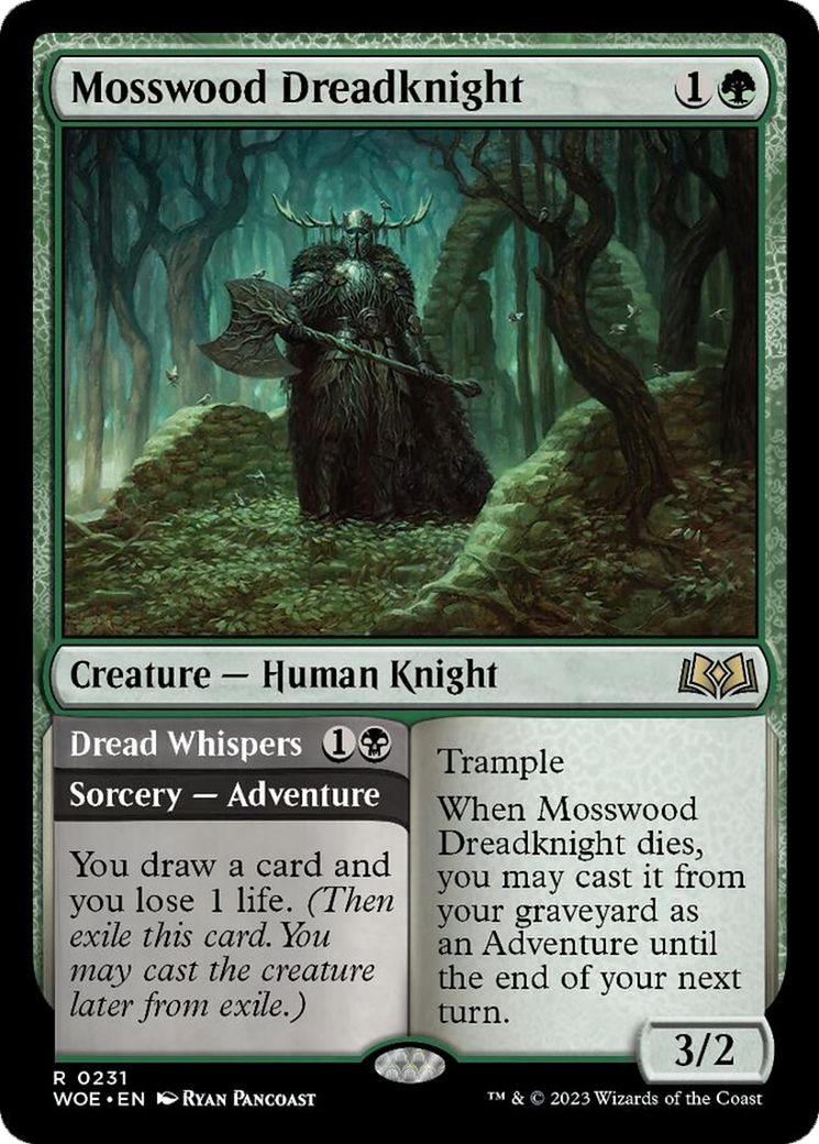 Mosswood Dreadknight // Dread Whispers [Wilds of Eldraine] | Tacoma Games