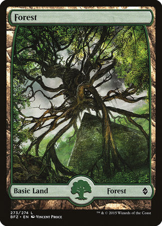 Forest (273) - Full Art [Battle for Zendikar] | Tacoma Games