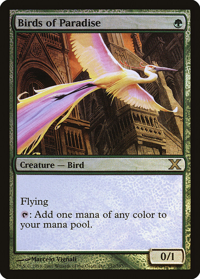 Birds of Paradise (Premium Foil) [Tenth Edition] | Tacoma Games