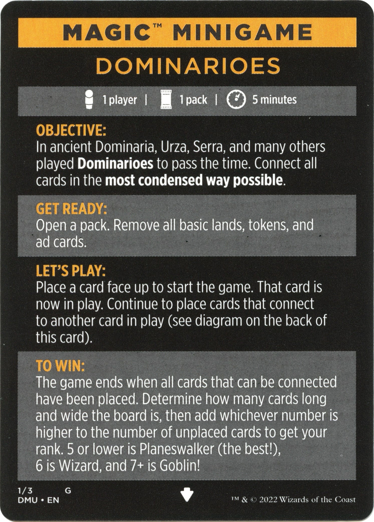 Dominarioes (Magic Minigame) [Dominaria United Minigame] | Tacoma Games