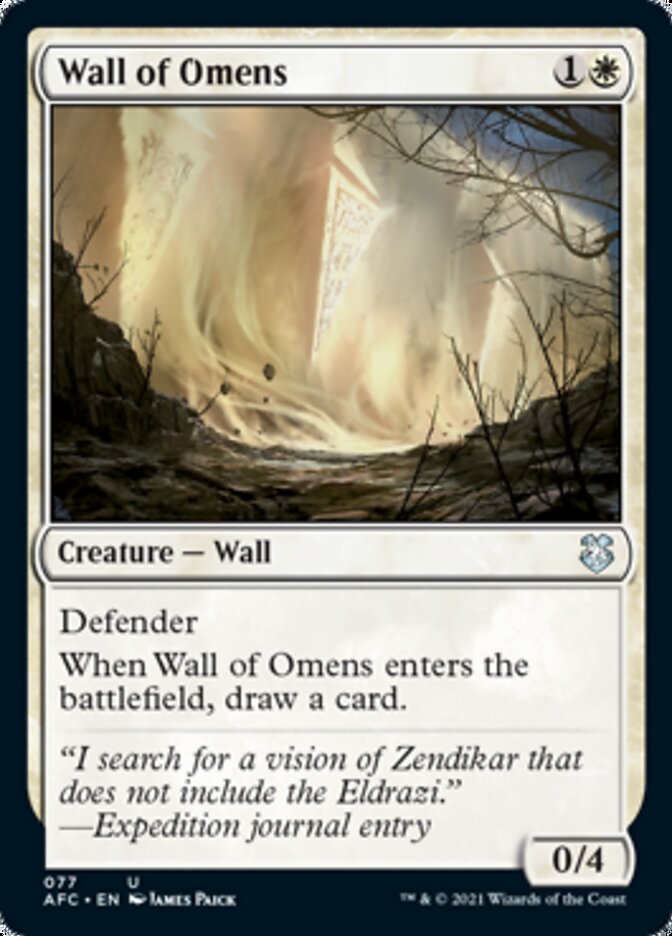 Wall of Omens [Dungeons & Dragons: Adventures in the Forgotten Realms Commander] | Tacoma Games