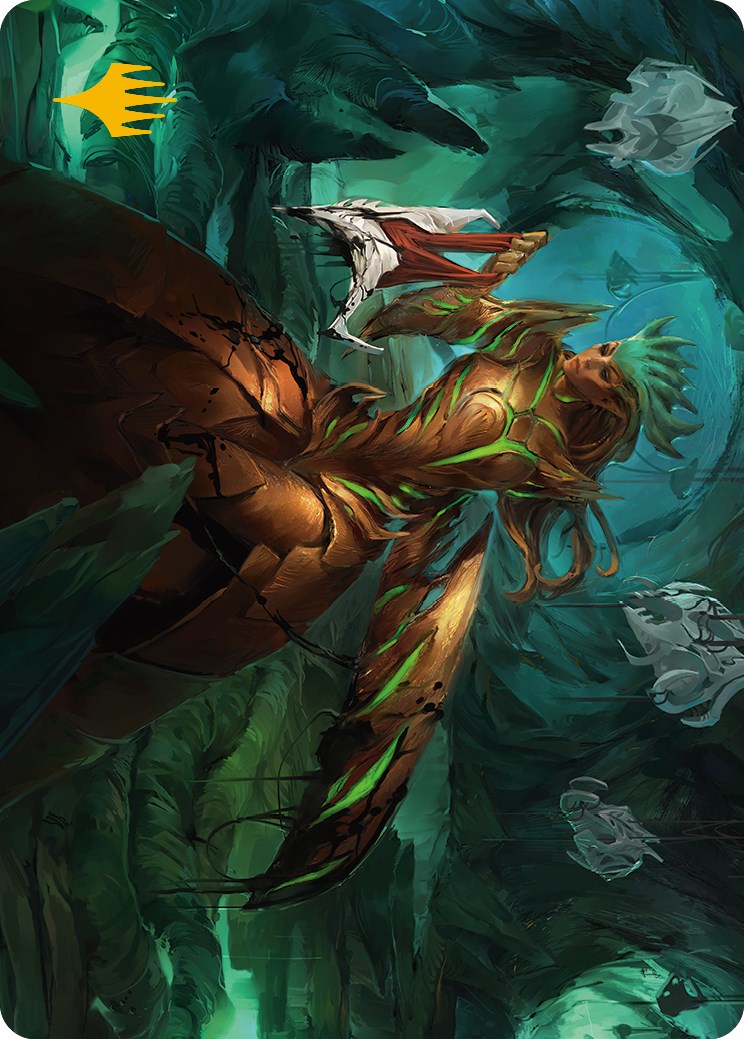 Glissa Sunslayer Art Card (Gold-Stamped Signature) [Phyrexia: All Will Be One Art Series] | Tacoma Games