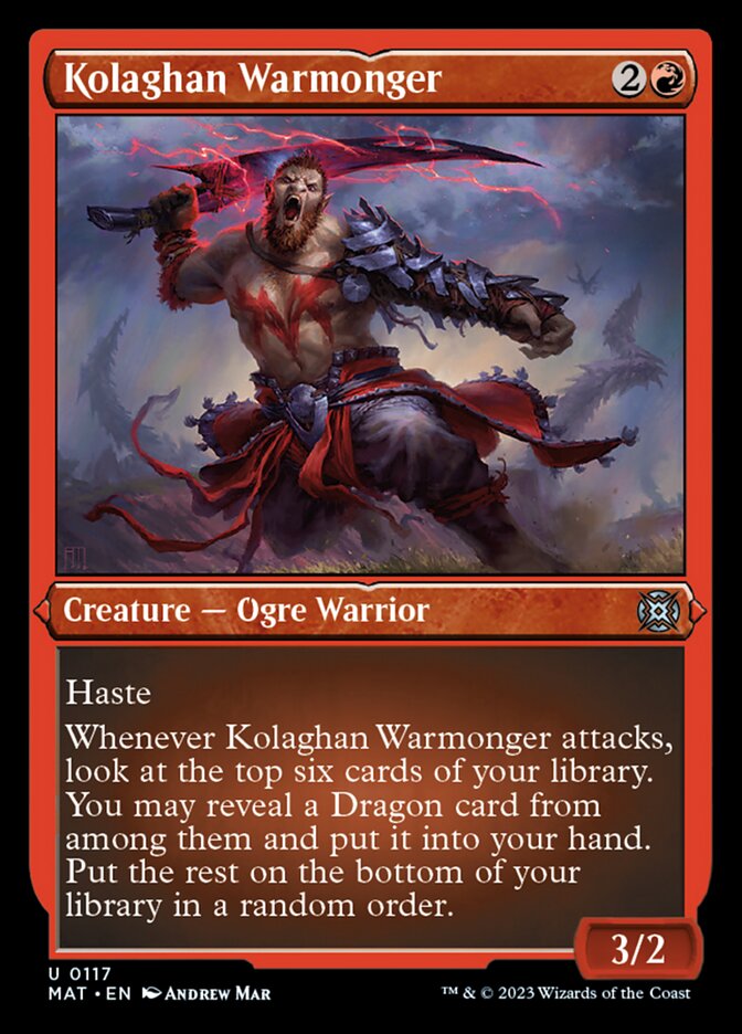 Kolaghan Warmonger (Foil Etched) [March of the Machine: The Aftermath] | Tacoma Games