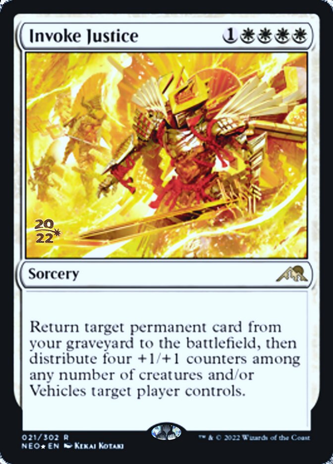 Invoke Justice [Kamigawa: Neon Dynasty Prerelease Promos] | Tacoma Games