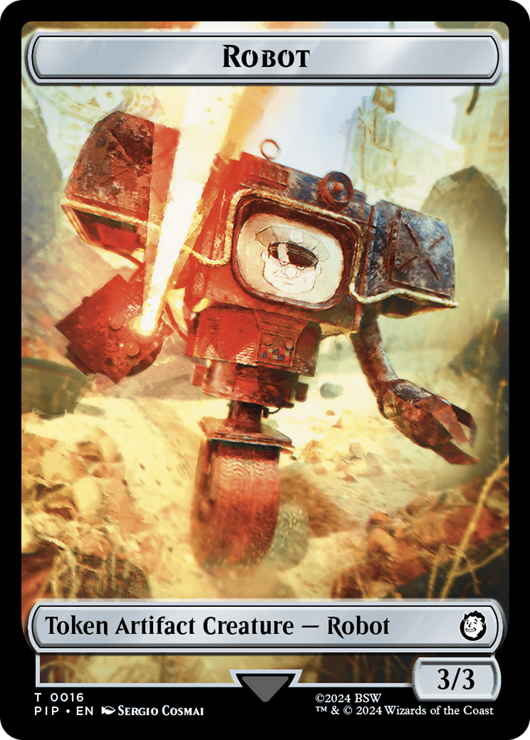Robot // Treasure (0018) Double-Sided Token [Fallout Tokens] | Tacoma Games