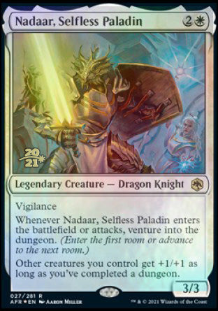Nadaar, Selfless Paladin [Dungeons & Dragons: Adventures in the Forgotten Realms Prerelease Promos] | Tacoma Games