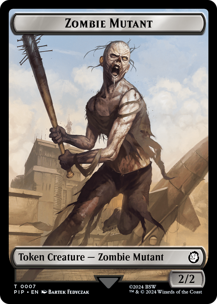 Zombie Mutant // Copy Double-Sided Token [Fallout Tokens] | Tacoma Games