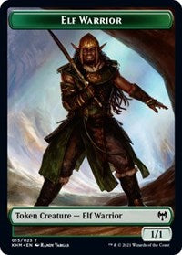 Elf Warrior // Icy Manalith Double-sided Token [Kaldheim Tokens] | Tacoma Games