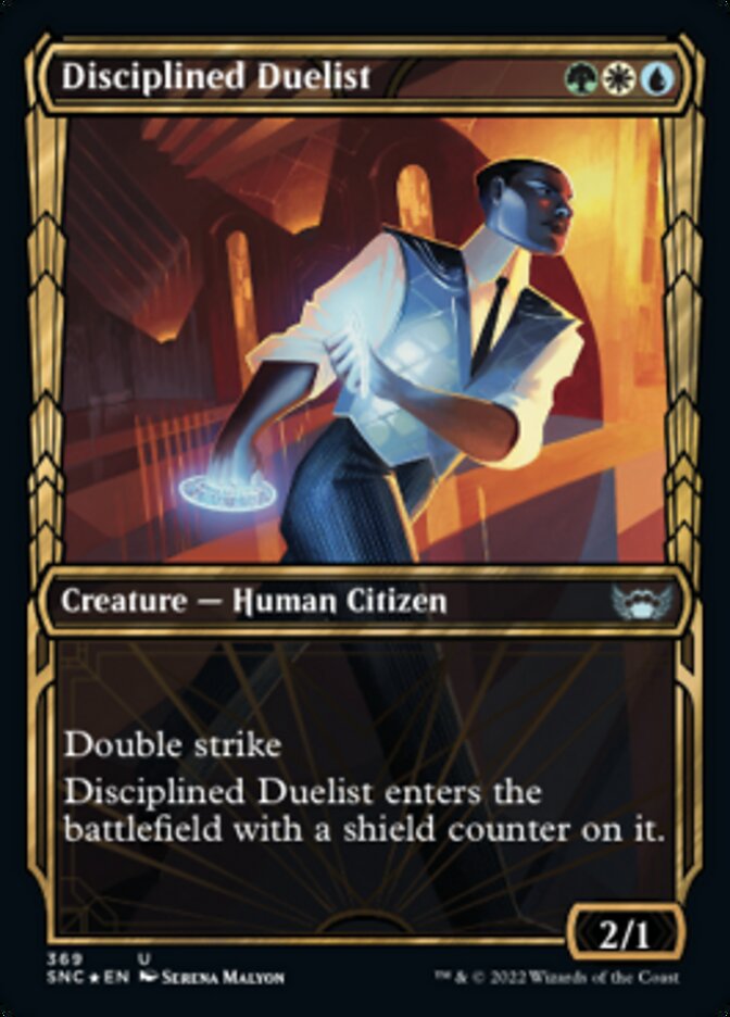 Disciplined Duelist (Showcase Golden Age Gilded Foil) [Streets of New Capenna] | Tacoma Games