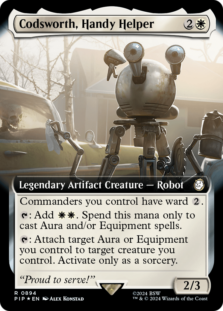Codsworth, Handy Helper (Extended Art) (Surge Foil) [Fallout] | Tacoma Games