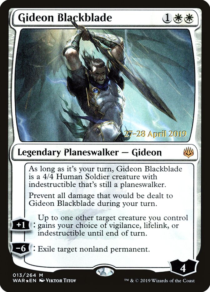Gideon Blackblade  [War of the Spark Prerelease Promos] | Tacoma Games