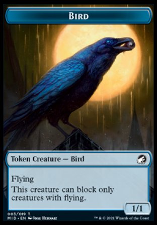 Bird Token [Innistrad: Midnight Hunt Tokens] | Tacoma Games