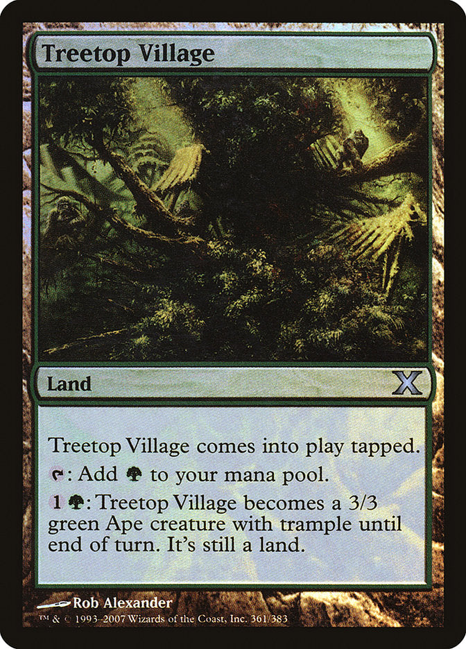 Treetop Village (Premium Foil) [Tenth Edition] | Tacoma Games