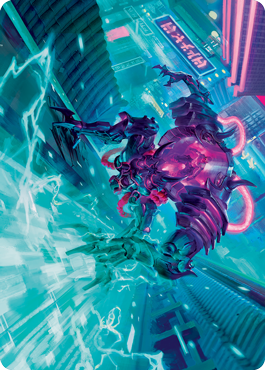 Surgehacker Mech Art Card [Kamigawa: Neon Dynasty Art Series] | Tacoma Games