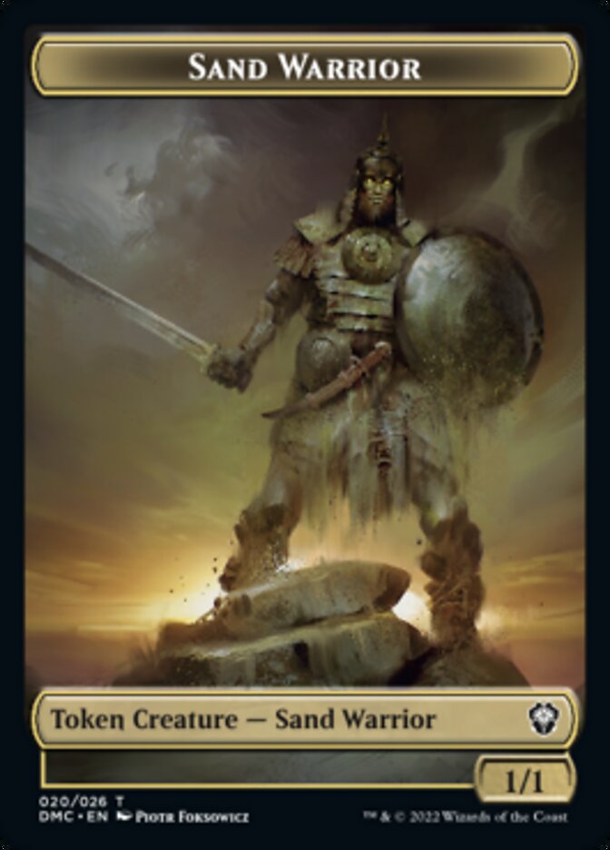 Sand Warrior Token [Dominaria United Commander Tokens] | Tacoma Games