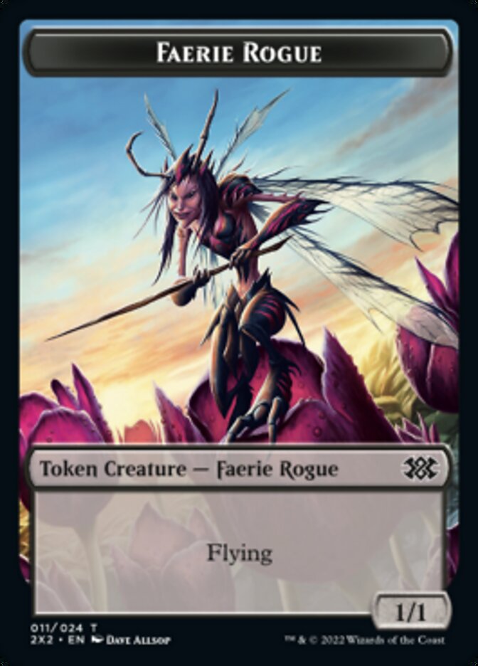 Faerie Rogue // Soldier Double-sided Token [Double Masters 2022 Tokens] | Tacoma Games