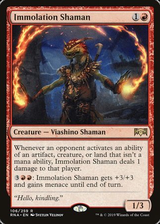 Immolation Shaman [Ravnica Allegiance] | Tacoma Games