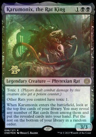 Karumonix, the Rat King [Phyrexia: All Will Be One Prerelease Promos] | Tacoma Games