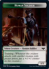 Human (001) // Human Soldier Double-sided Token [Innistrad: Crimson Vow Tokens] | Tacoma Games