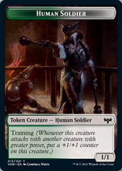 Zombie (008) // Human Soldier Double-sided Token [Innistrad: Crimson Vow Tokens] | Tacoma Games