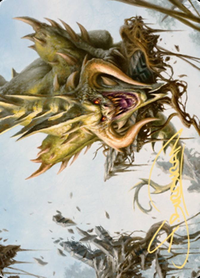 Canopy Baloth Art Card (Gold-Stamped Signature) [Zendikar Rising Art Series] | Tacoma Games