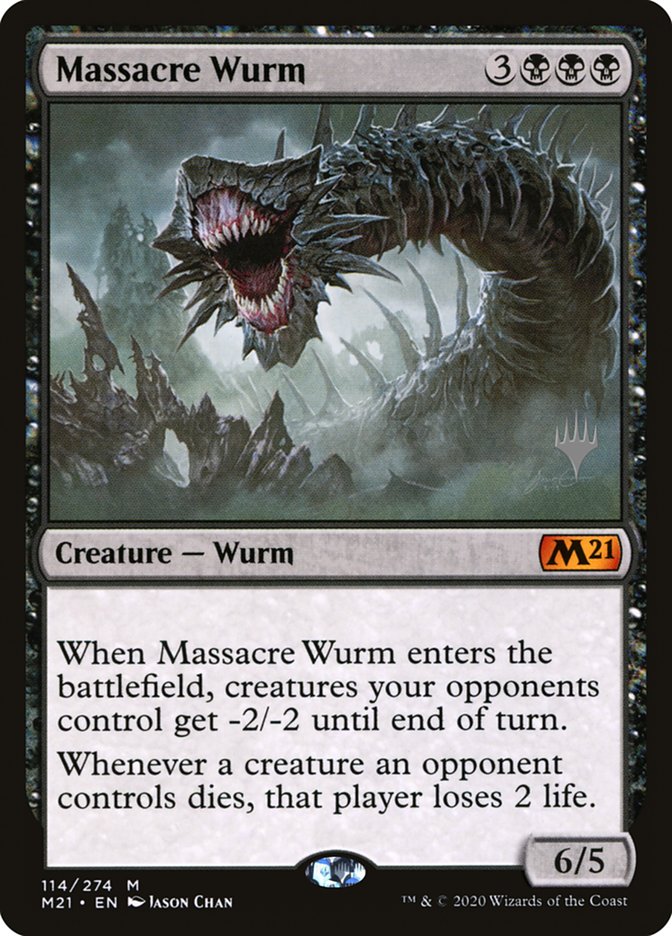 Massacre Wurm (Promo Pack) [Core Set 2021 Promos] | Tacoma Games