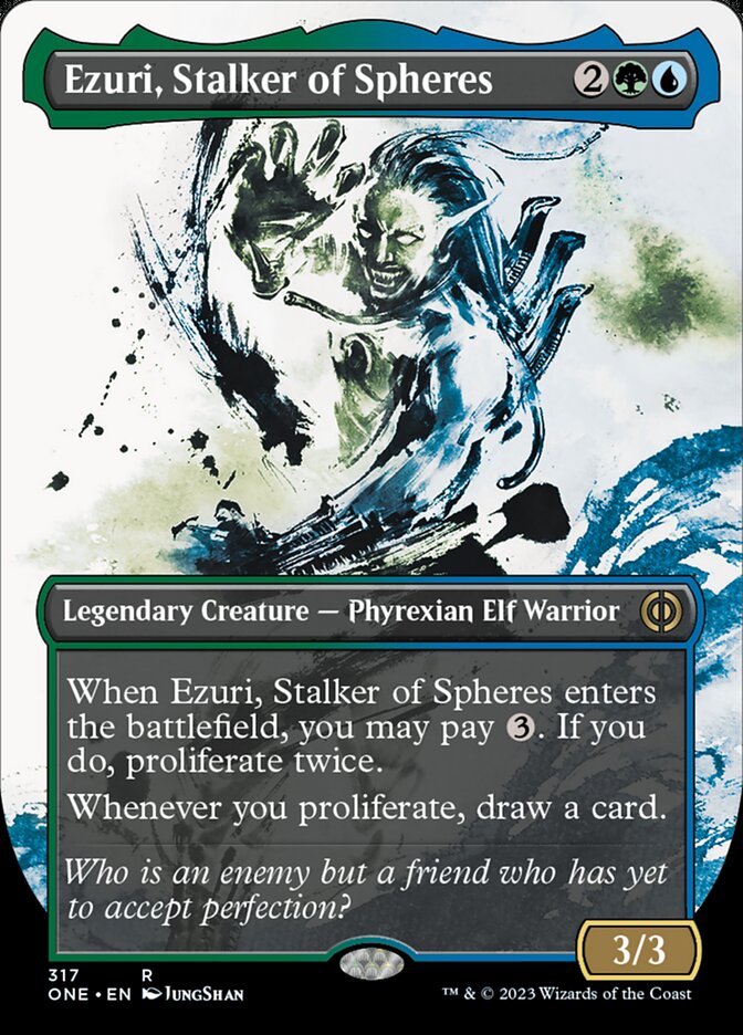 Ezuri, Stalker of Spheres (Borderless Ichor) [Phyrexia: All Will Be One] | Tacoma Games