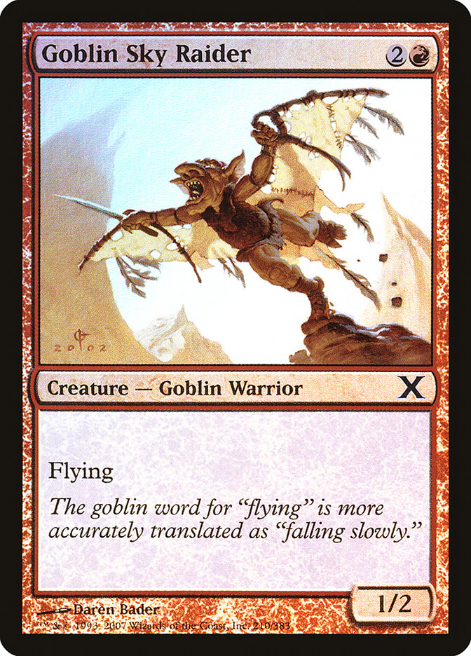 Goblin Sky Raider (Premium Foil) [Tenth Edition] | Tacoma Games