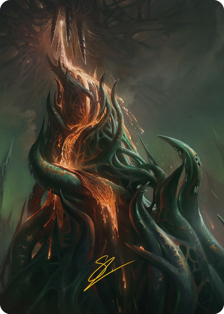 Copperline Gorge Art Card (Gold-Stamped Signature) [Phyrexia: All Will Be One Art Series] | Tacoma Games