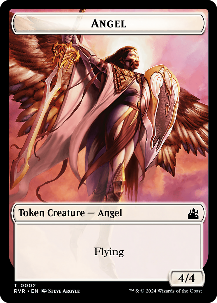 Spirit (0018) // Angel (0002) Double-Sided Token [Ravnica Remastered Tokens] | Tacoma Games