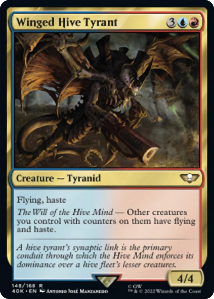 Winged Hive Tyrant (Surge Foil) [Universes Beyond: Warhammer 40,000] | Tacoma Games