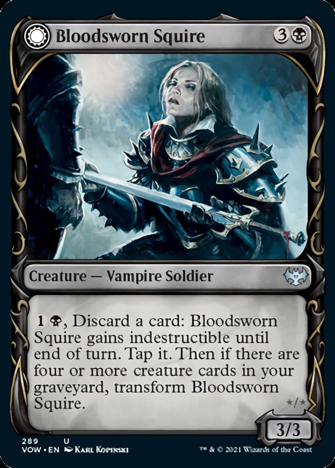 Bloodsworn Squire // Bloodsworn Knight (Showcase Fang Frame) [Innistrad: Crimson Vow] | Tacoma Games