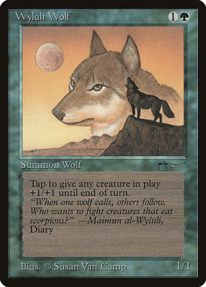 Wyluli Wolf (Light Mana Cost) [Arabian Nights] | Tacoma Games
