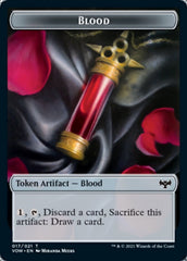 Blood // Dragon Illusion Double-sided Token [Innistrad: Crimson Vow Tokens] | Tacoma Games