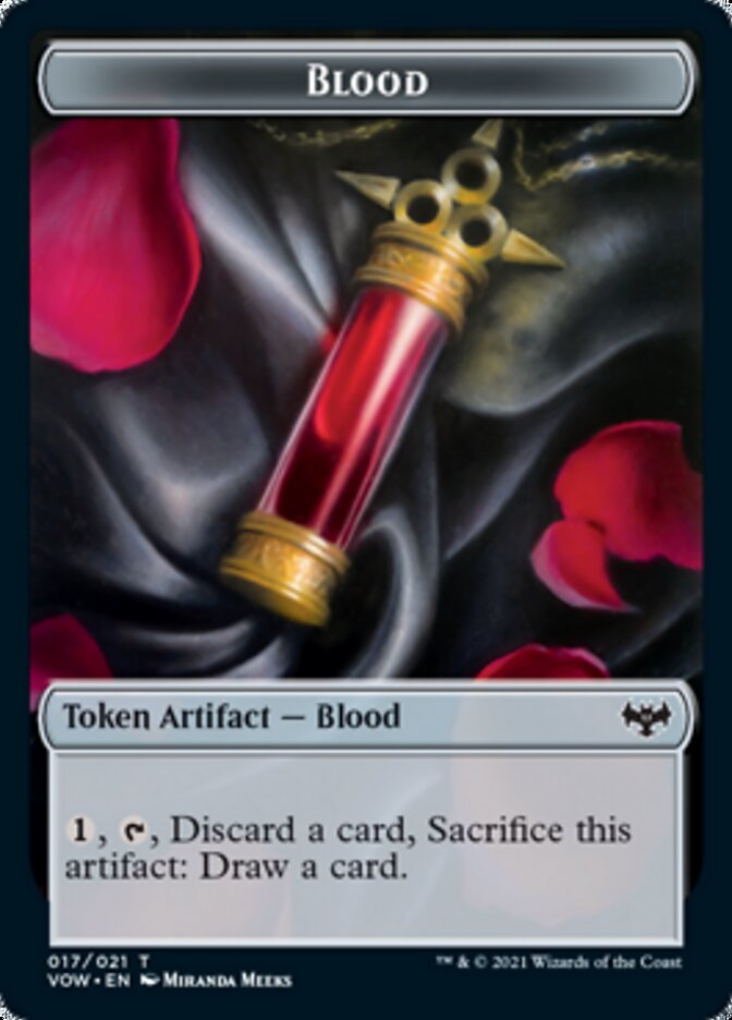 Blood // Bat Double-sided Token [Innistrad: Crimson Vow Commander Tokens] | Tacoma Games