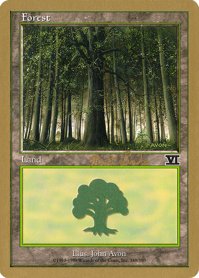 Forest (ml349) (Matt Linde) [World Championship Decks 1999] | Tacoma Games