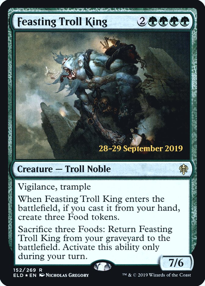 Feasting Troll King  [Throne of Eldraine Prerelease Promos] | Tacoma Games