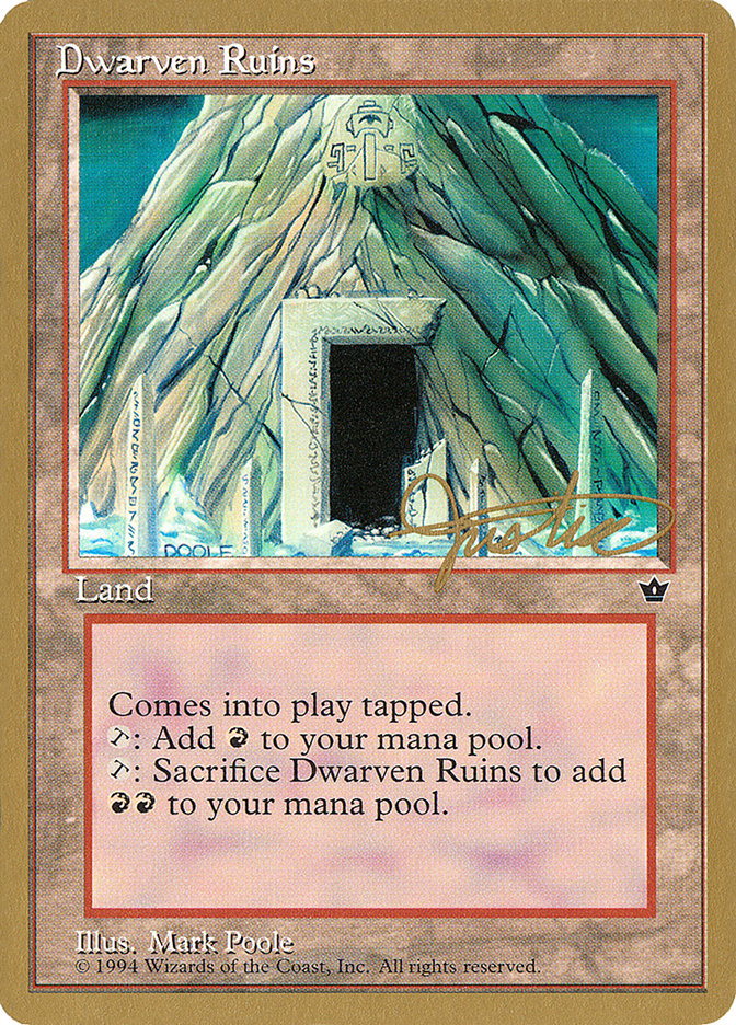 Dwarven Ruins (Mark Justice) [Pro Tour Collector Set] | Tacoma Games